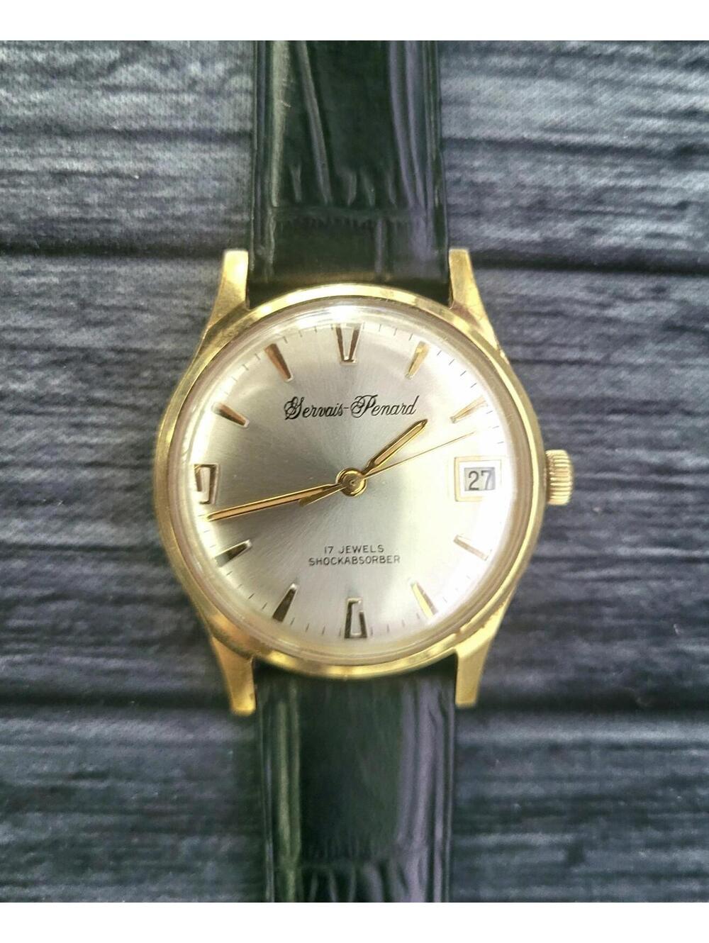 Rare Vintageโ Gervais Penard Date Mechanical Mens Swiss Watch